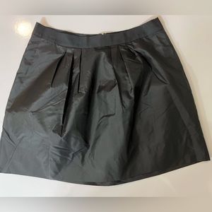 J Crew black flare mini skirt